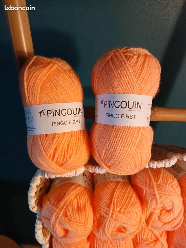 Lot van 10 oranje kleurige garens van het merk pingouin nieuw – photo 5